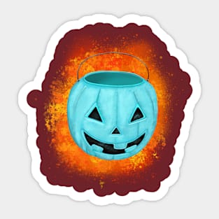 Teal Pumpkin Pail (on orange) Sticker